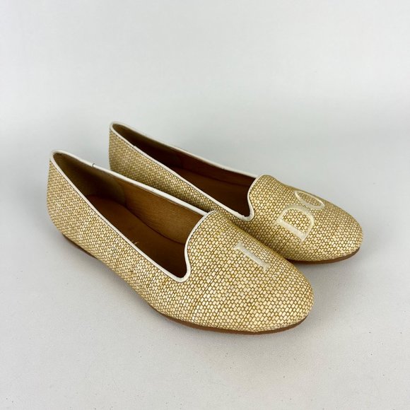 Jack Rogers I Do Raffia Loafers Bridal Wedding Slip On Natural White size 6 - Picture 3 of 16